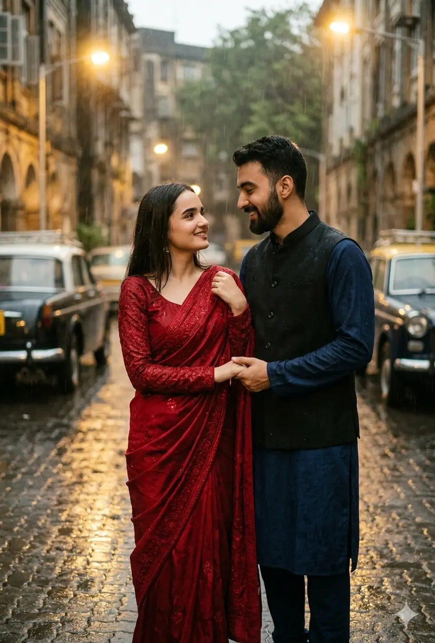S Bollywood Couple Photo Prompt for Gemini AI