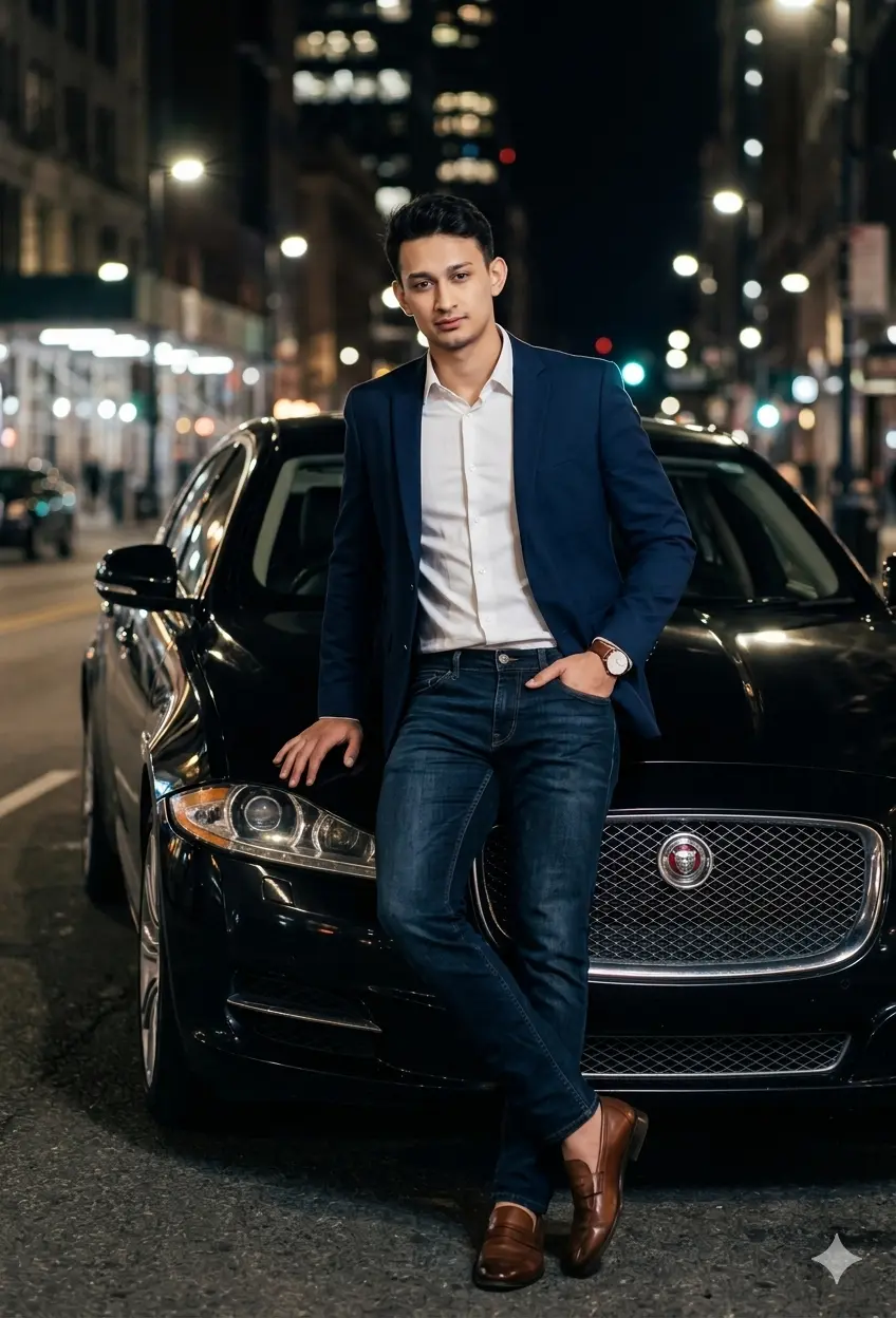 Boys gemini Prompt with Jaguar Car