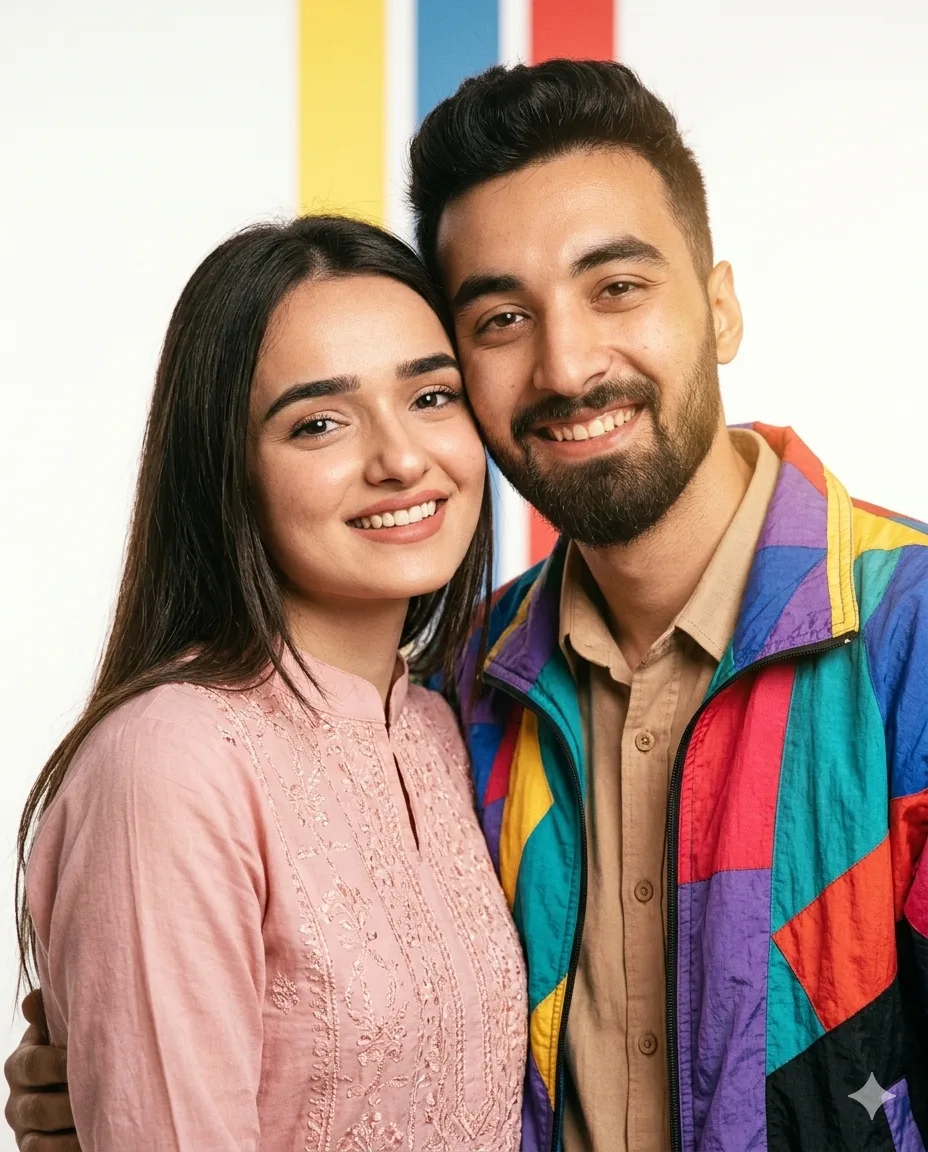Gemini Couple Photo Prompt Magazine Portrait