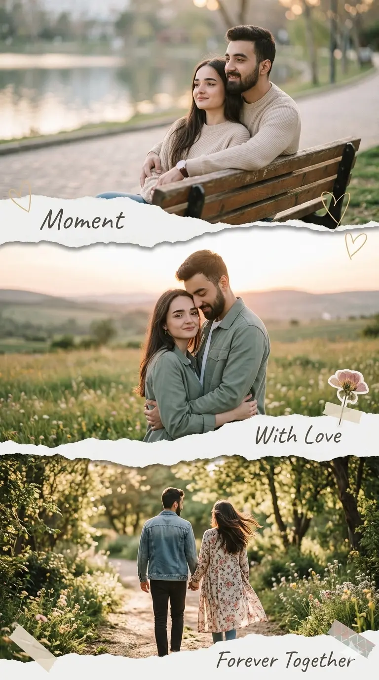 Gemini Couple Photo Prompt for Scrapbook Collage