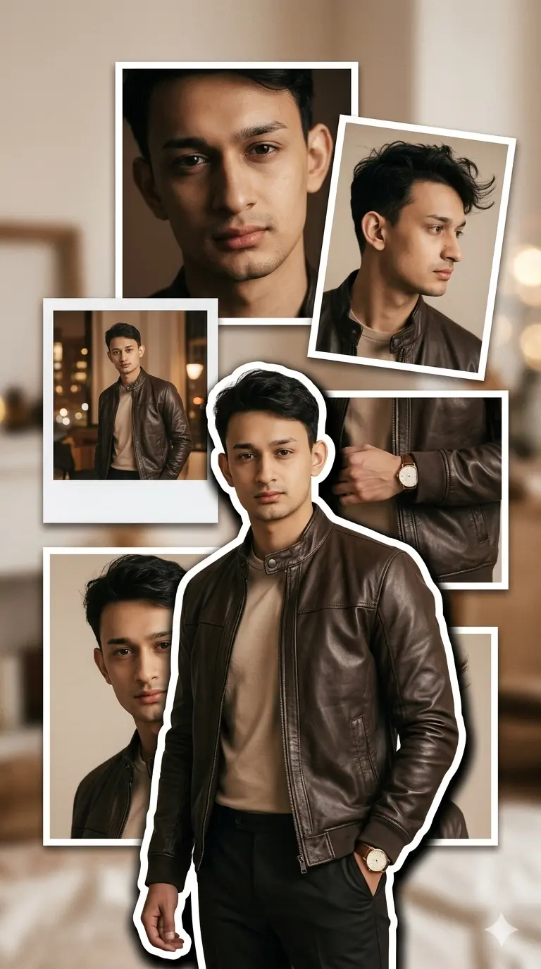 Gemini Photo Prompt for Boys Viral Soft Brown Aesthetic