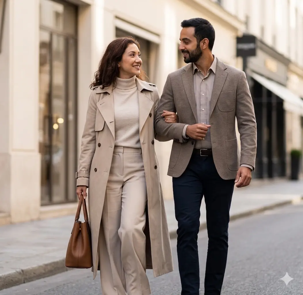 Modern Gemini Couple Photo Prompt for City Portraits