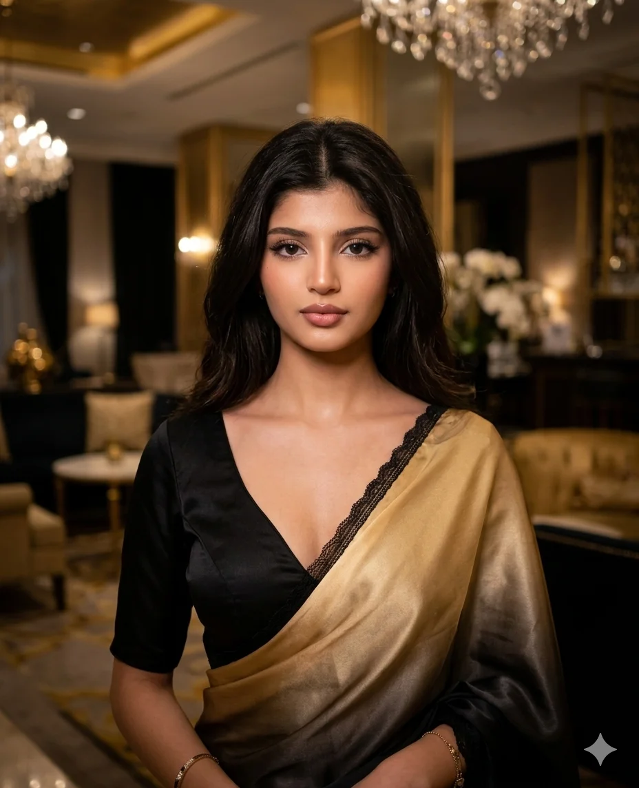 Stunning Gemini AI Saree Photo Prompt for a Glamorous Evening Look Classic Head Shoulders Stunning Gemini AI Saree Photo Prompt for a Glamorous Evening Look Classic Head Shoulders