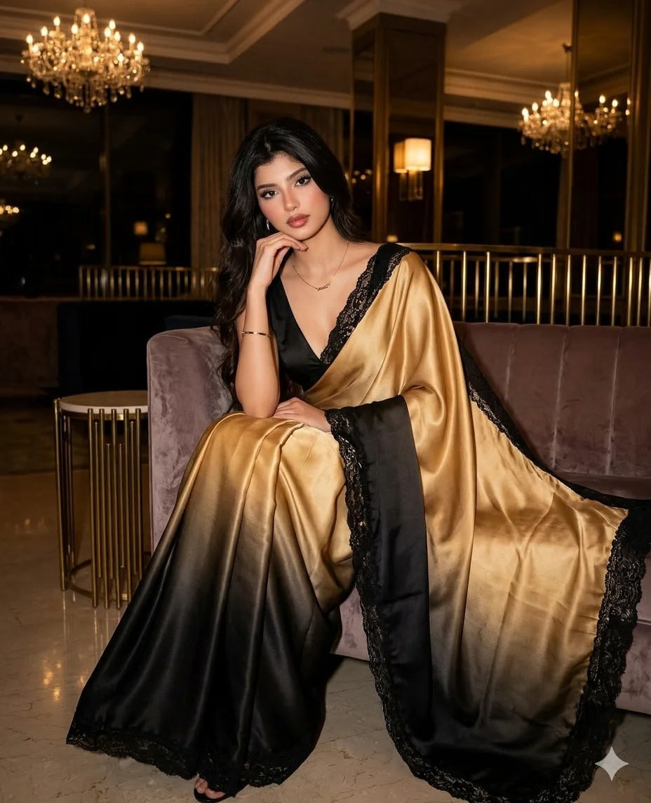 Stunning Gemini AI Saree Photo Prompt for a Glamorous Evening Look