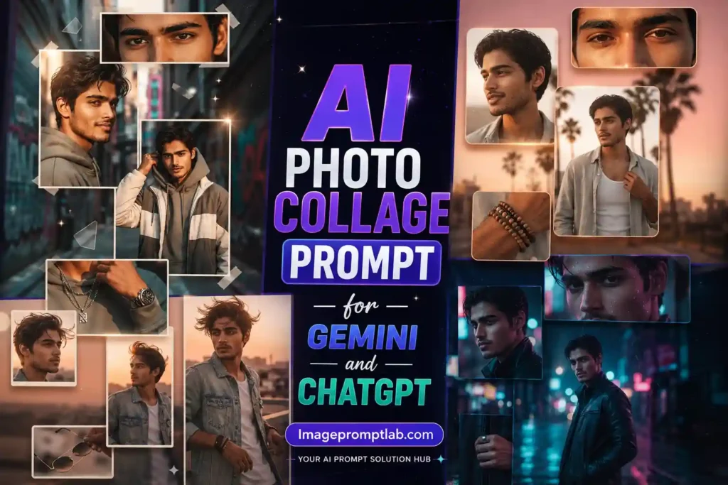 Boys AI Photo Collage Prompt for Gemini and ChatGPT: 4 Cinematic Scrapbook Styles
