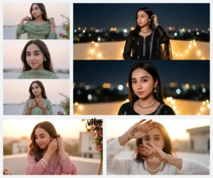 Gemini Ai 3 Frame Collage For Girls 5 Stunning Mehndi Outfit Prompts That Look Professionally Shot