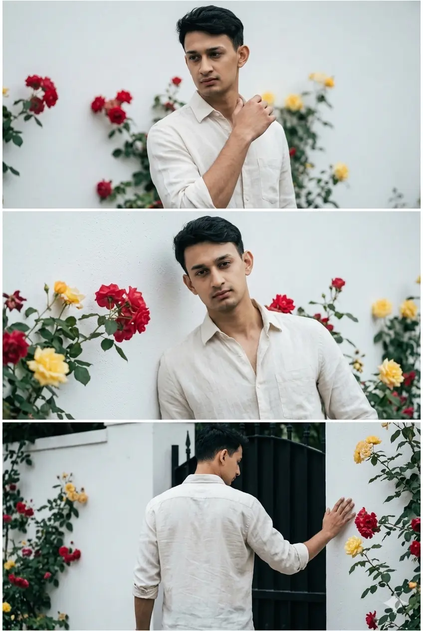 Cinematic Rose Wall Photo Collage