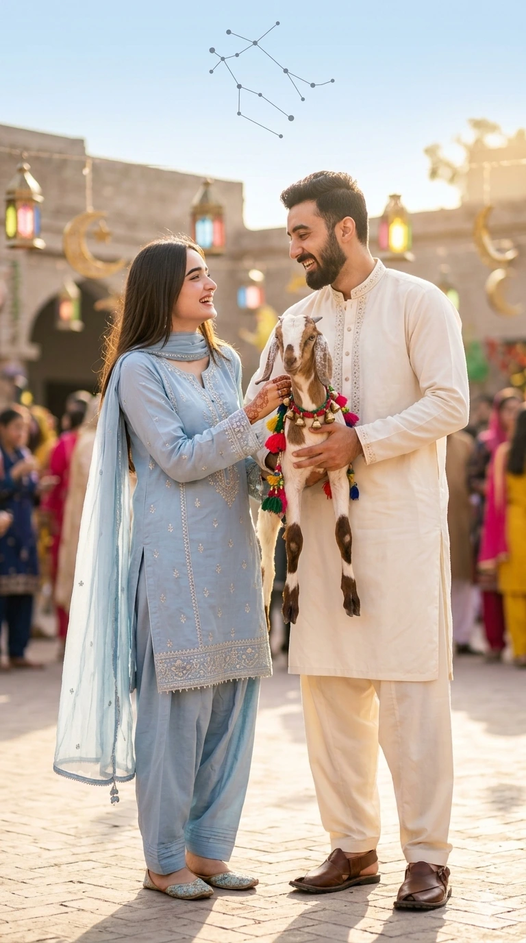 Couple Preparing Qurbani