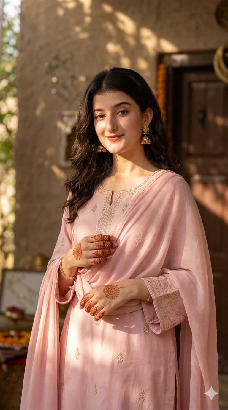 Adjusting Dupatta
