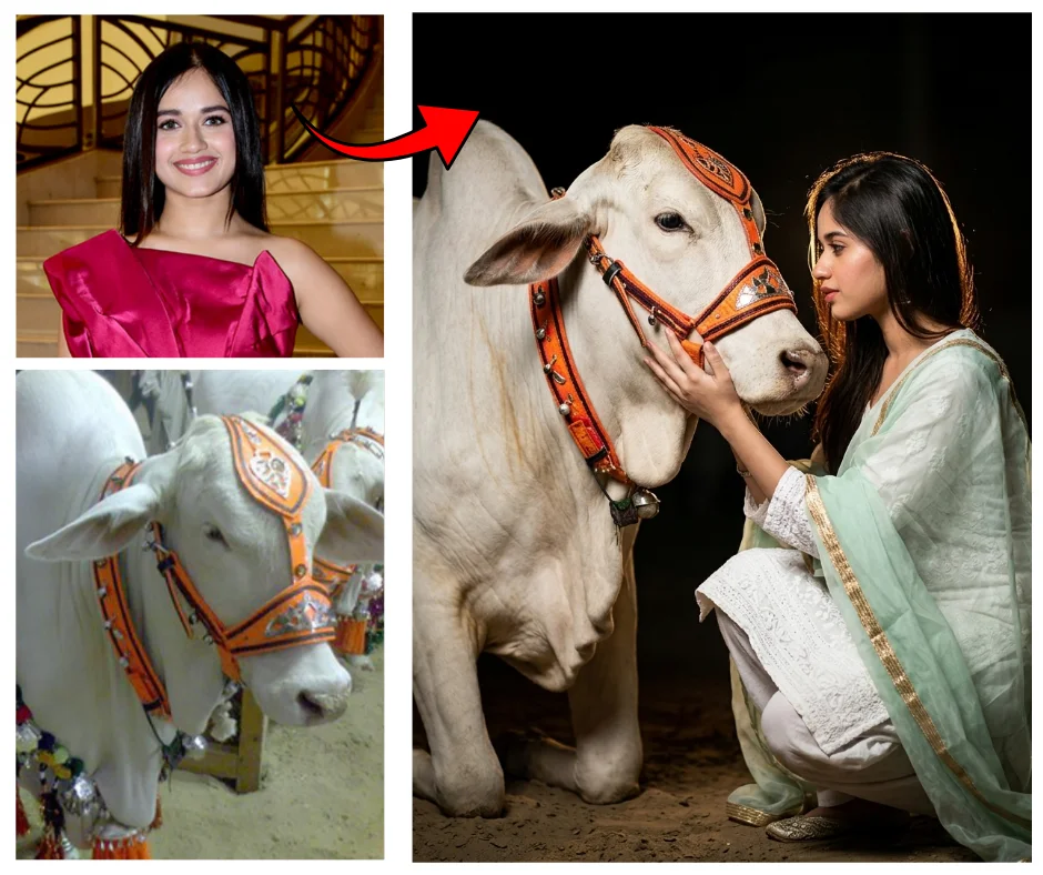 Gemini AI Girl Eid ul Adha Photo Prompt Face To Face With Animal Face To Face With Animal
