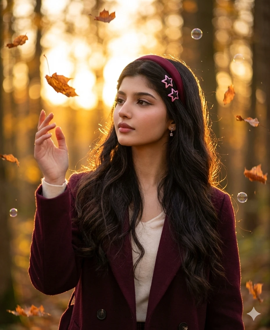 Autumn Leaves Touch Portrait