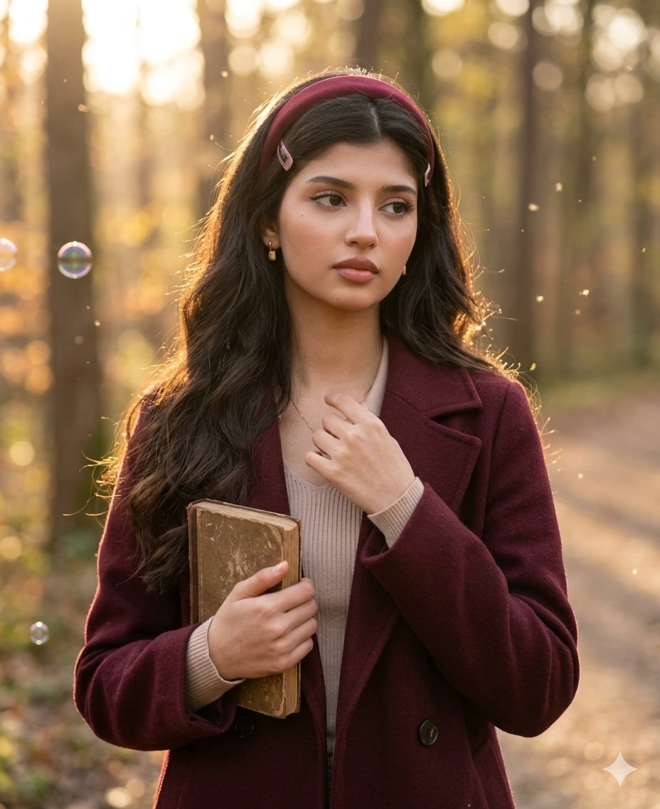 Forest Bookish Girl Portrait