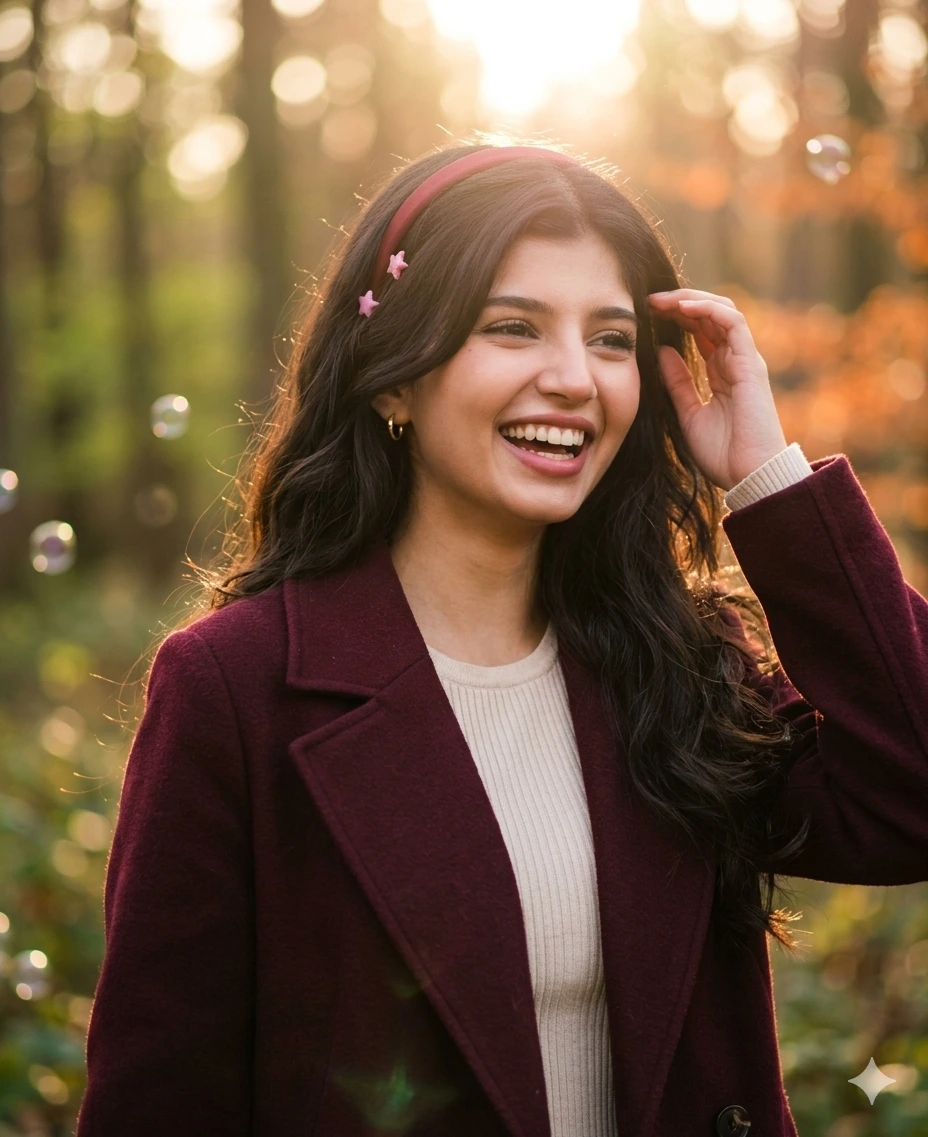 Laughing Candid Forest Portrait