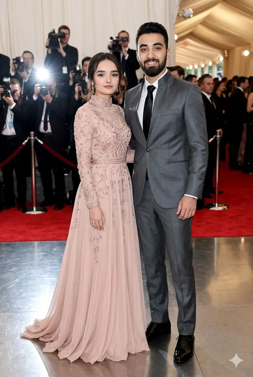 Blush Pink & Gunmetal Grey Couple