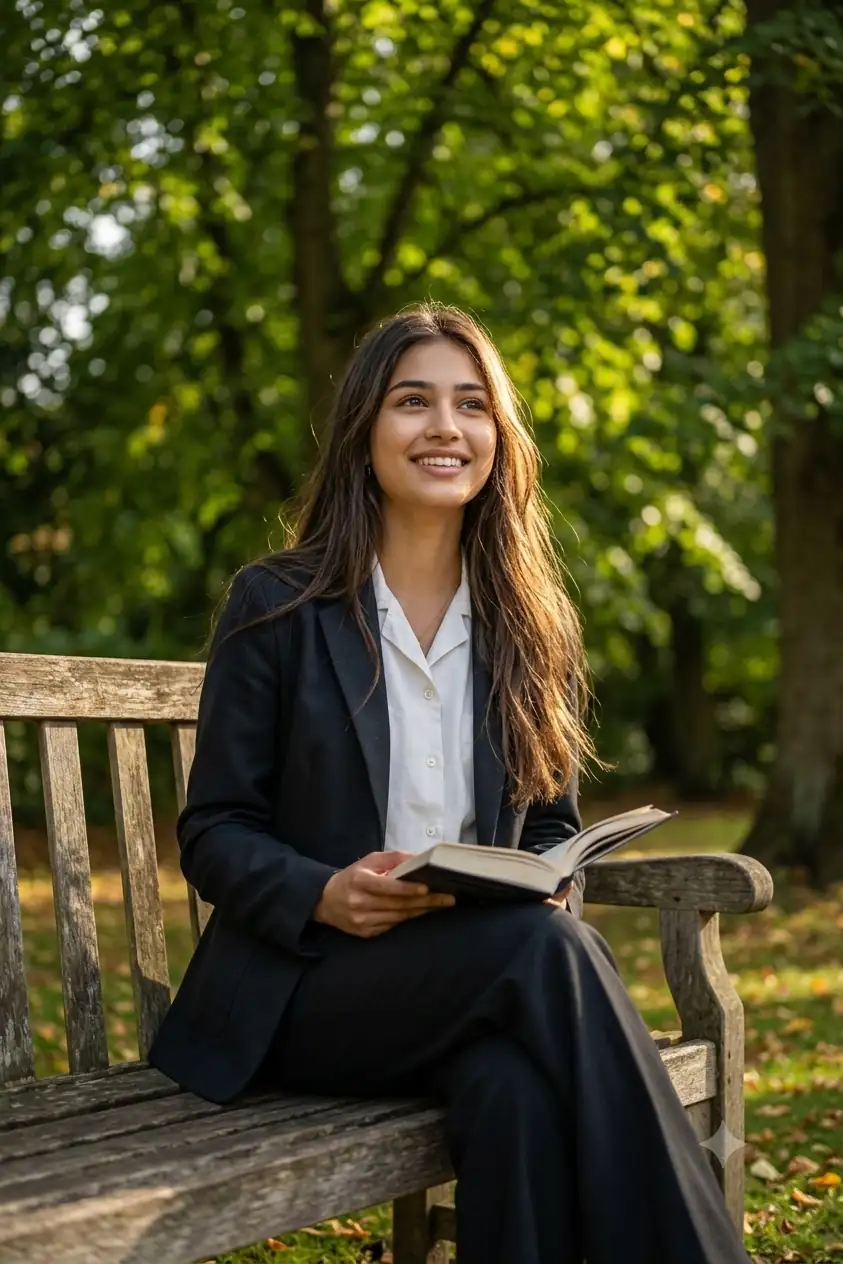 AI School Garden Portrait Prompt - Dappled Light Aesthetic Photography
