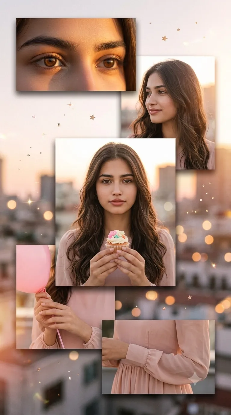 Birthday Prompt for Gemini Girl Rooftop Sunset Birthday 5 Panel Birthday Prompt for Gemini Girl Rooftop Sunset Birthday 5-Panel