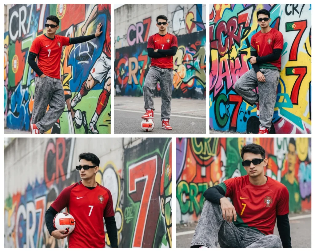 CR7 Jersey Boy AI Photo Prompt: 8 Gemini AI Prompts to Edit Your Photo as a Portugal Fan