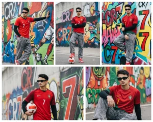 CR7 Jersey Boy AI Photo Prompt 8 Gemini AI Prompts to Edit Your Photo as a Portugal Fan