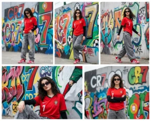 CR7 Jersey Girl AI Photo Prompt 5 Gemini Prompts to Edit Your Photo as a Portugal Fan