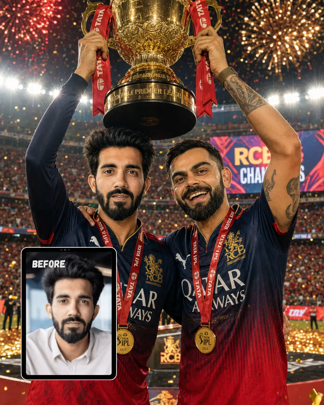 Trophy Lift with Virat Kohli