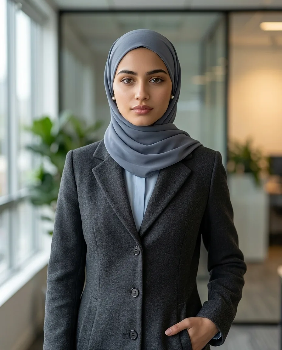 Gemini Prompt for Professional Photo: Hijab Corporate Bio Photo For Girls