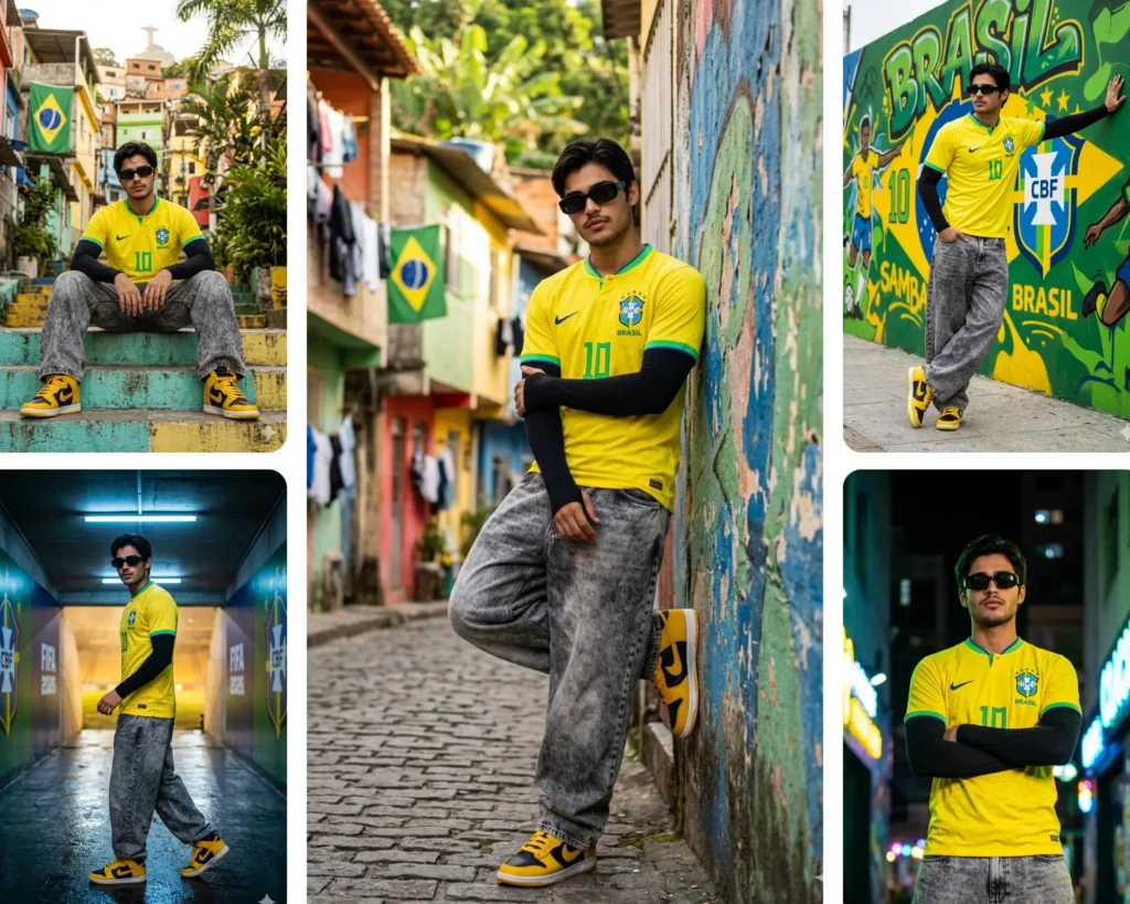 Neymar Jr Brazil Jersey Boy AI Photo Prompt: 5 Gemini Prompts for the Ultimate Brazil Number 10 Street Style Portrait