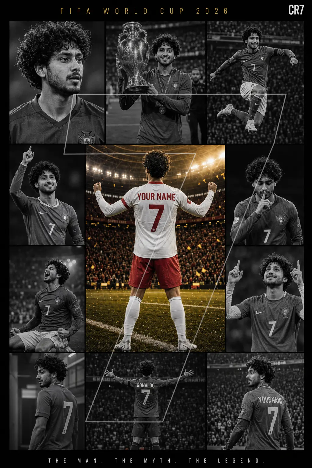 Ronaldo Style Black & White Legacy Poster — Chatgpt Prompt for Fans FIFA World Cup 2026