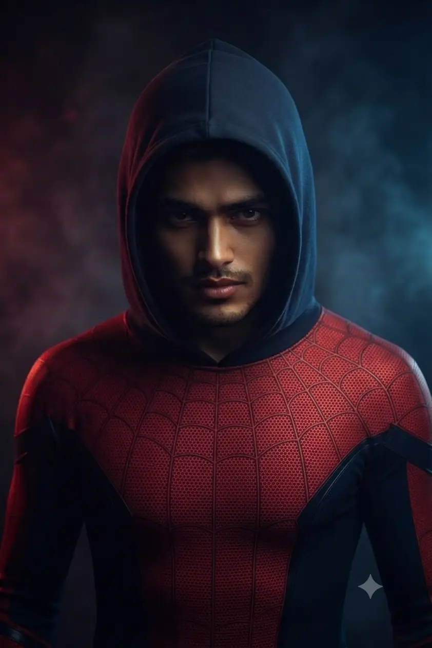 Trending Spiderman AI Prompt – Dramatic Blockbuster Style Photo Editing