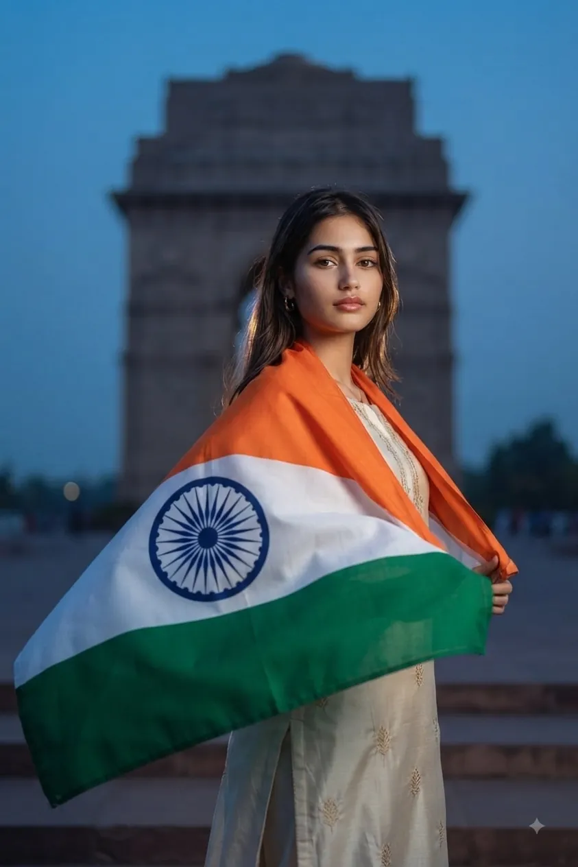 Independence Day Flag Cape Girl Monument Gemini ChatGPT Prompt 15 August Flag Cape Girl at Monument – Gemini & ChatGPT Prompt