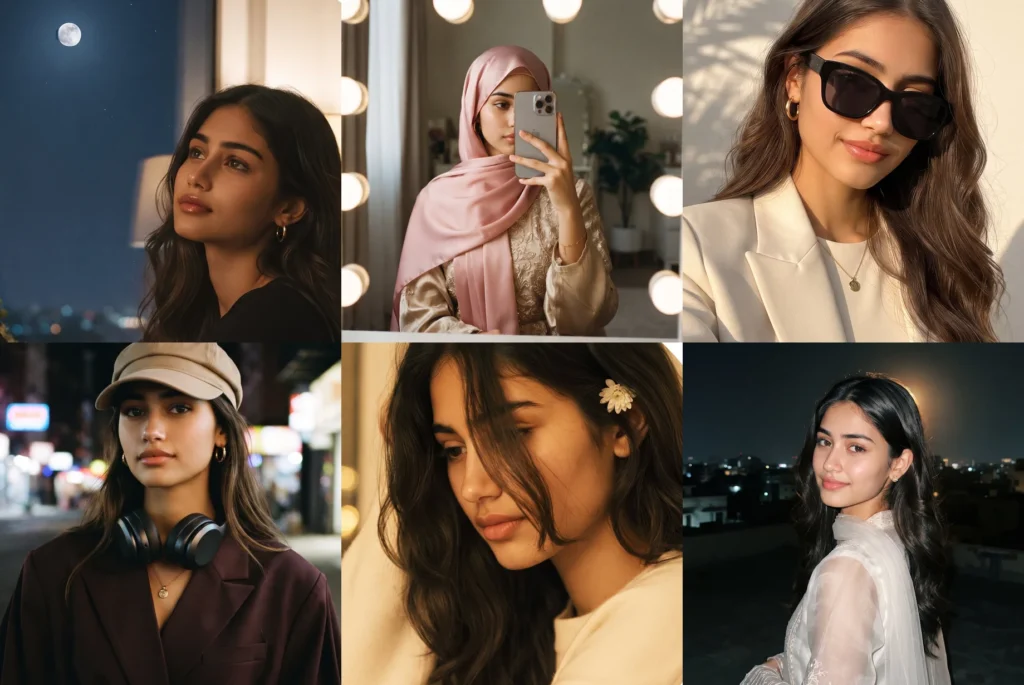 DP photo prompt for girls copy paste Gemini prompts collage