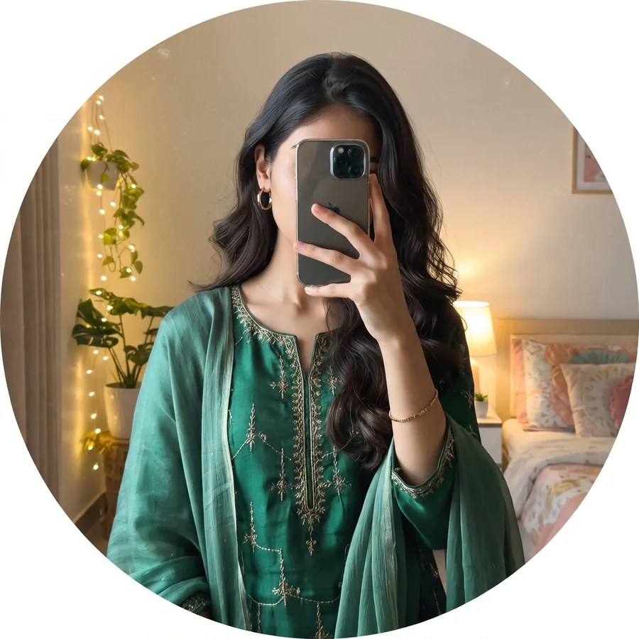 Hidden Face Mirror Selfie