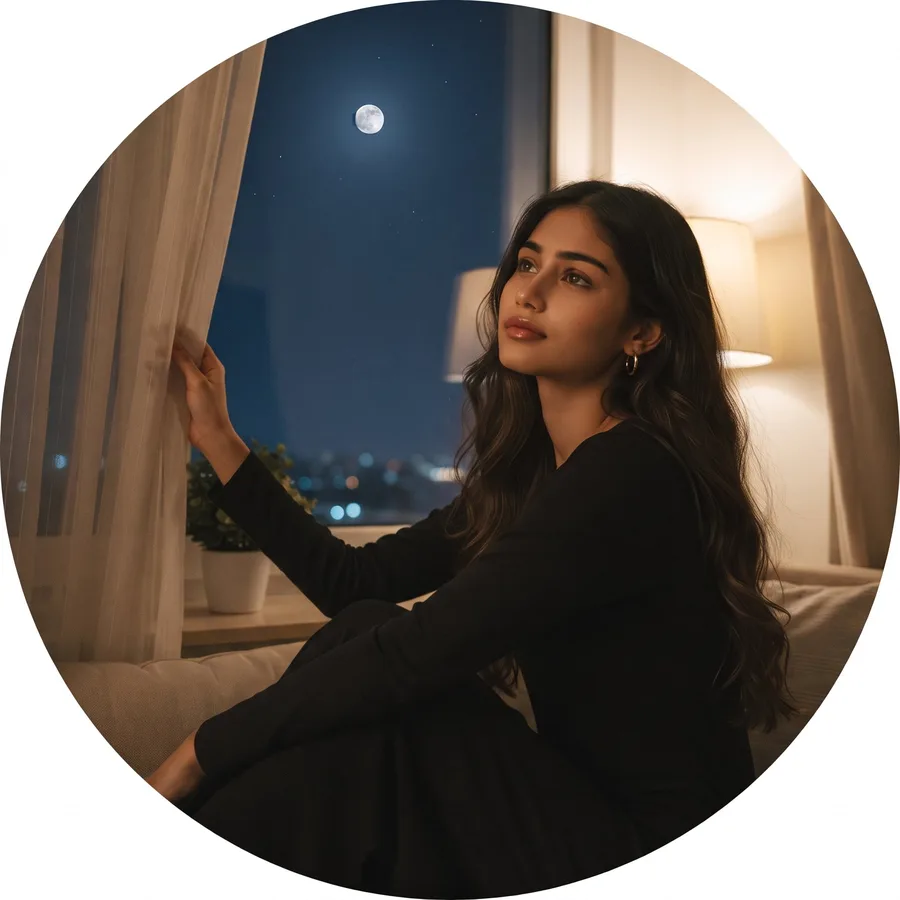 Moon Window Night