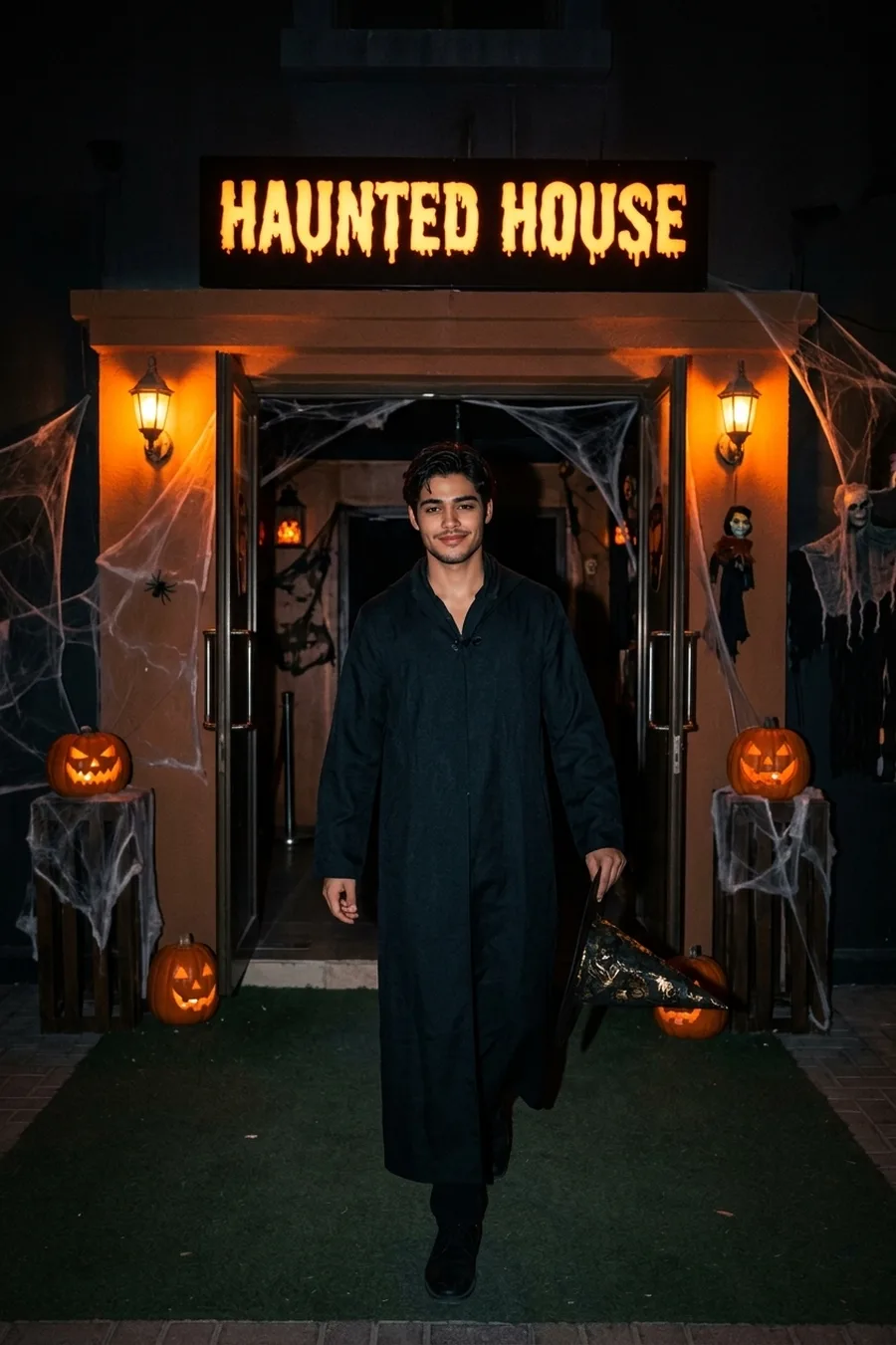 Haunted House Exit Halloween Photo Prompt