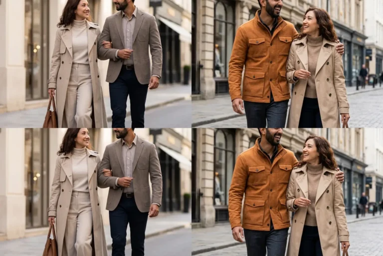 Candid city couple photo prompt results: modern and candid street portraits made with Gemini AI