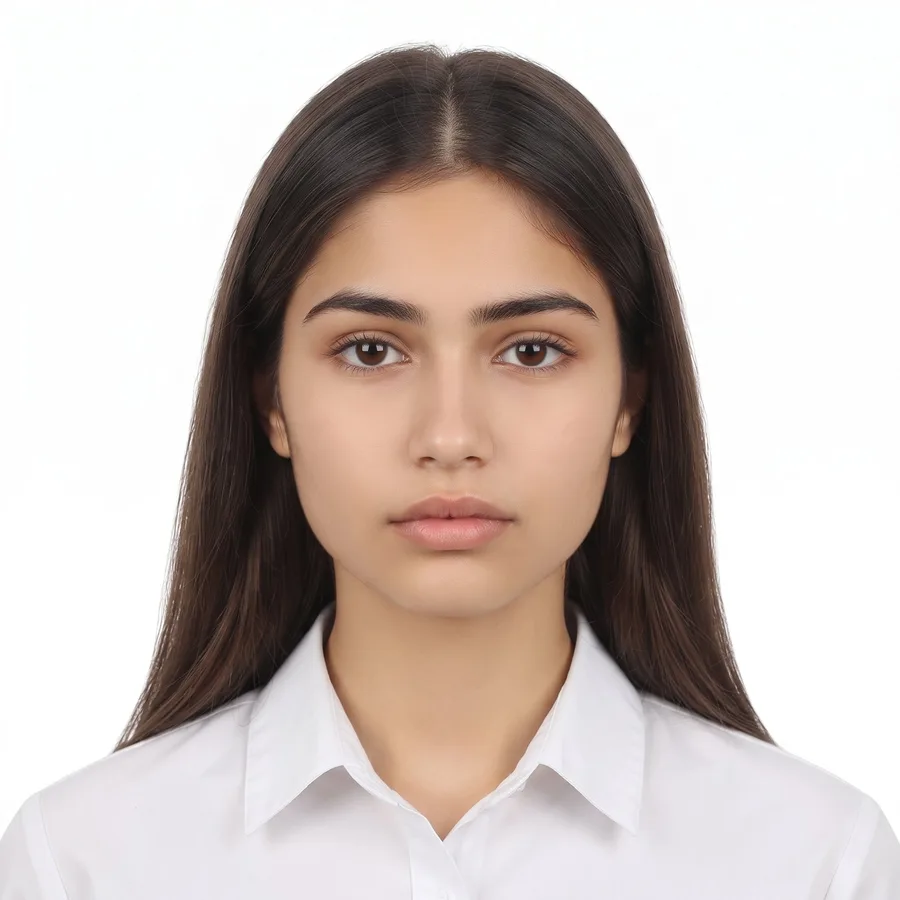 White Background Passport Photo