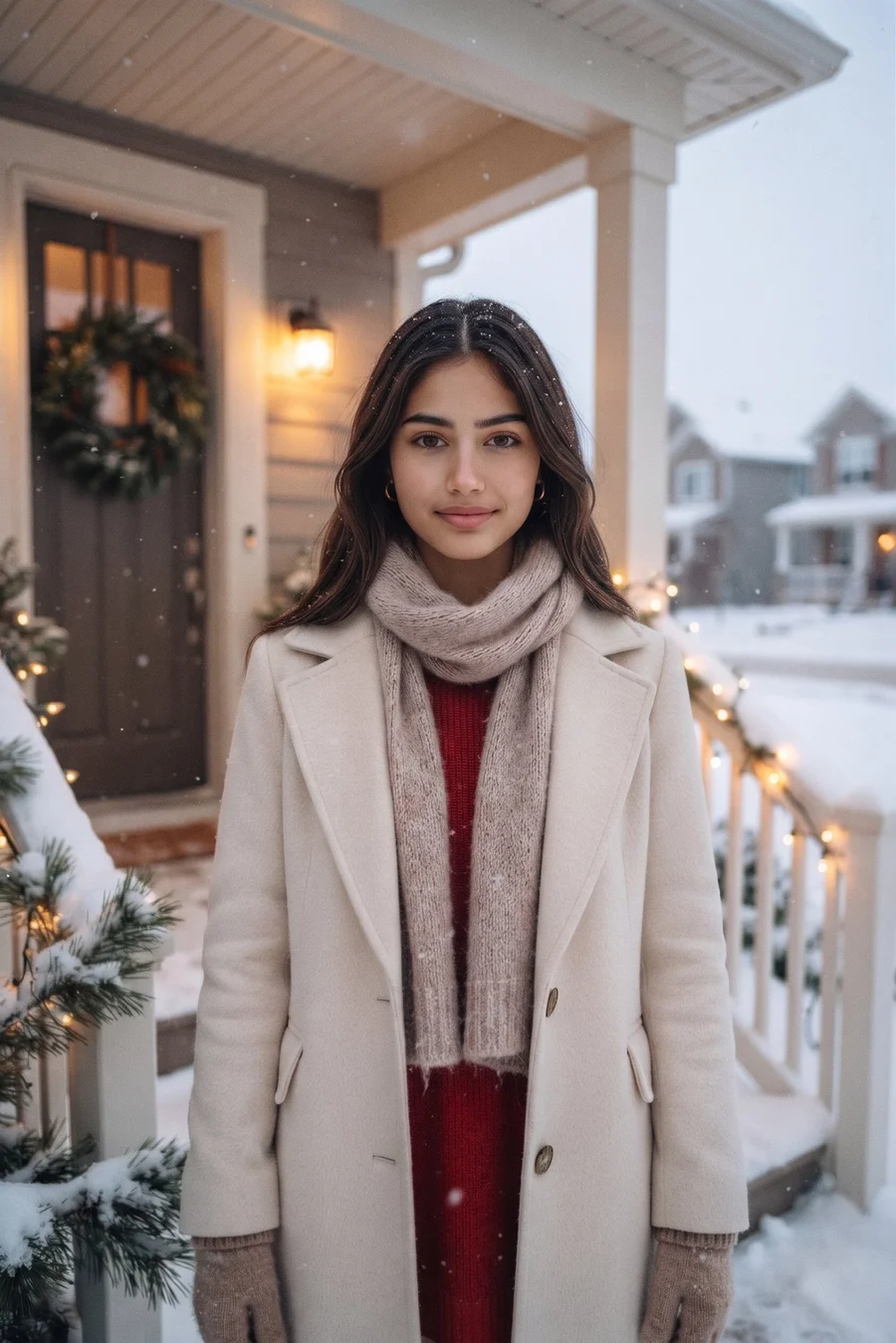 Snow Porch Portrait